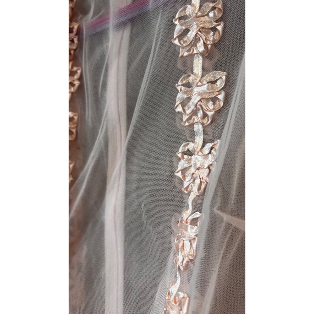Simone Rocha pale pink ribbon-trimmed sleeveless midi dress size US 0 NWOT - Picture 8 of 11